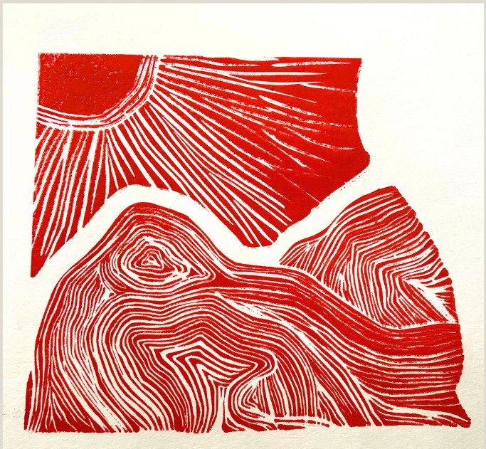 Encuéntrame en la Arena, Linograbado